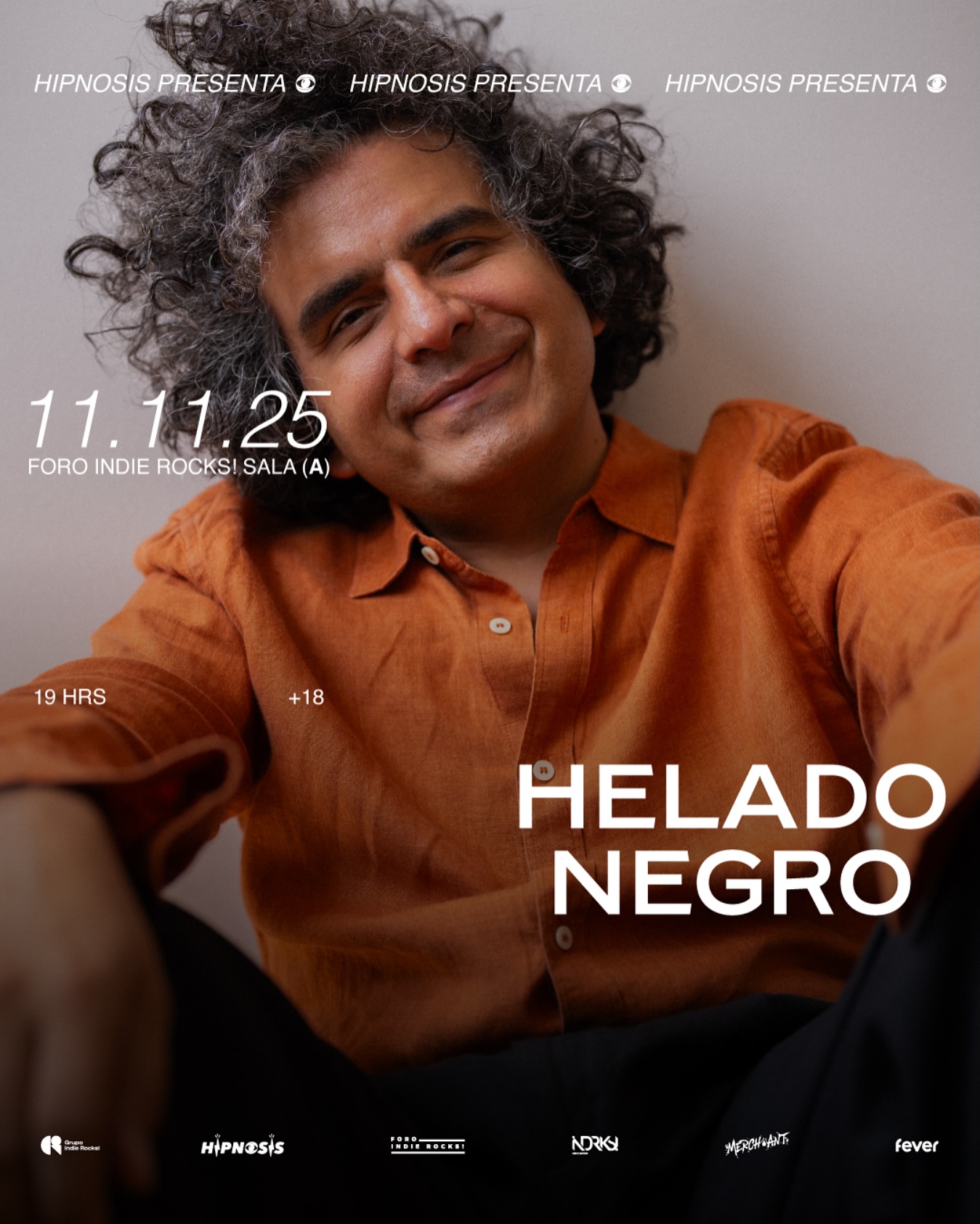 PRECIOS: Hipnosis presenta Helado Negro en el Foro Indie Rocks!