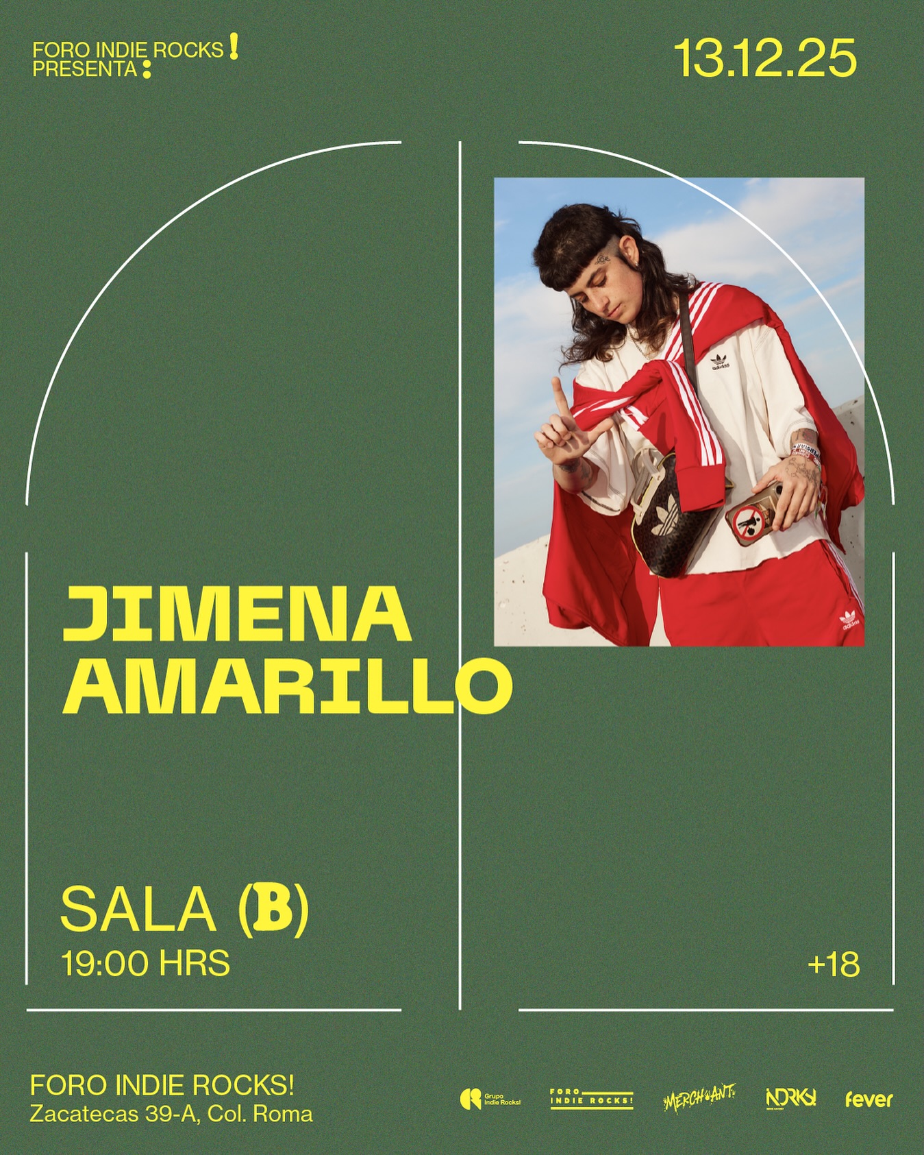 PRECIOS: Jimena Amarillo llegará al Foro Indie Rocks!
