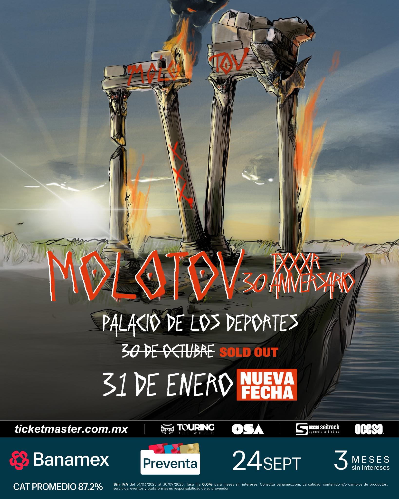 NUEVA FECHA: Molotov estallará el Palacio de los Deportes