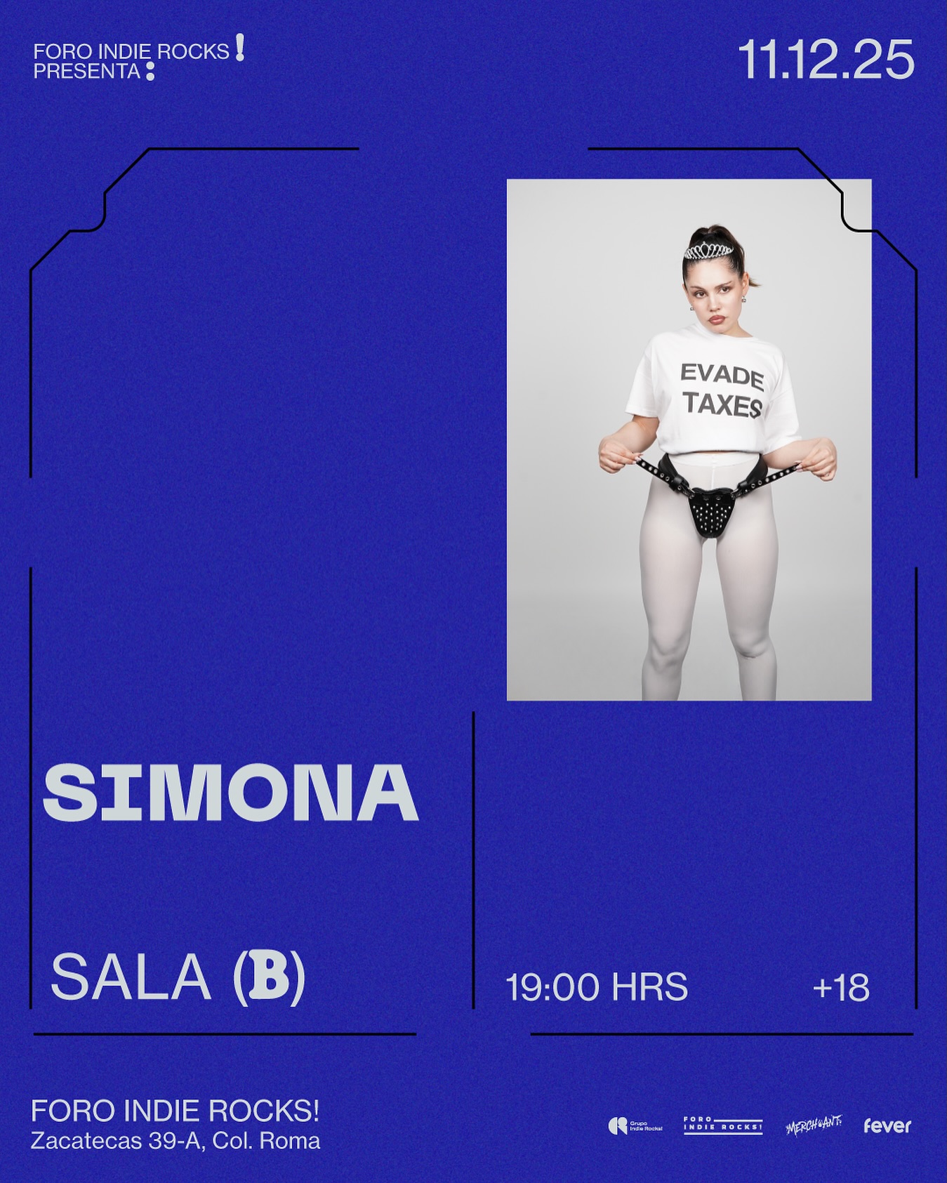 PRECIOS: SIMONA se presentará en el Foro Indie Rocks!