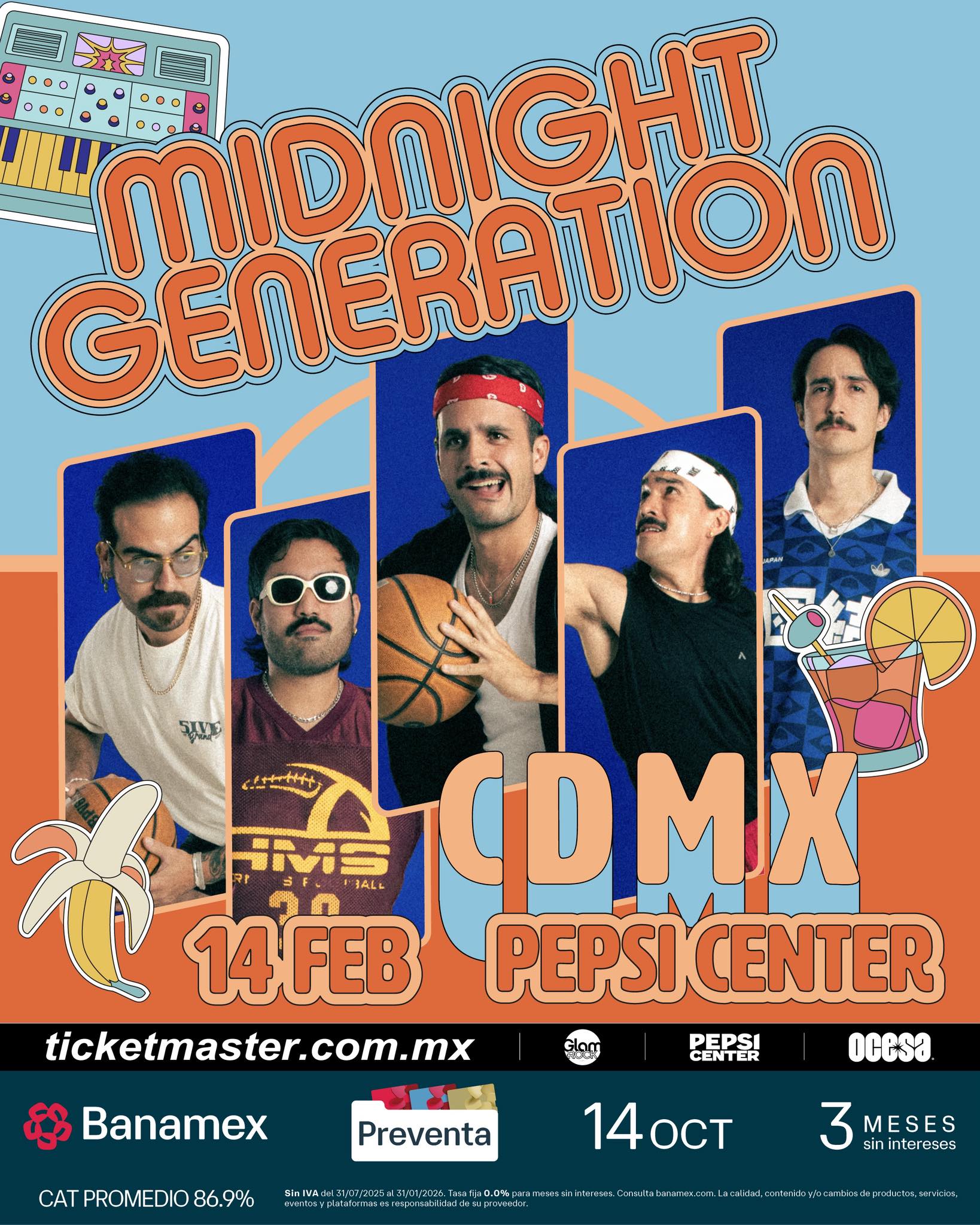 PRECIOS: Midnight Generation se presentará en el Pepsi Center