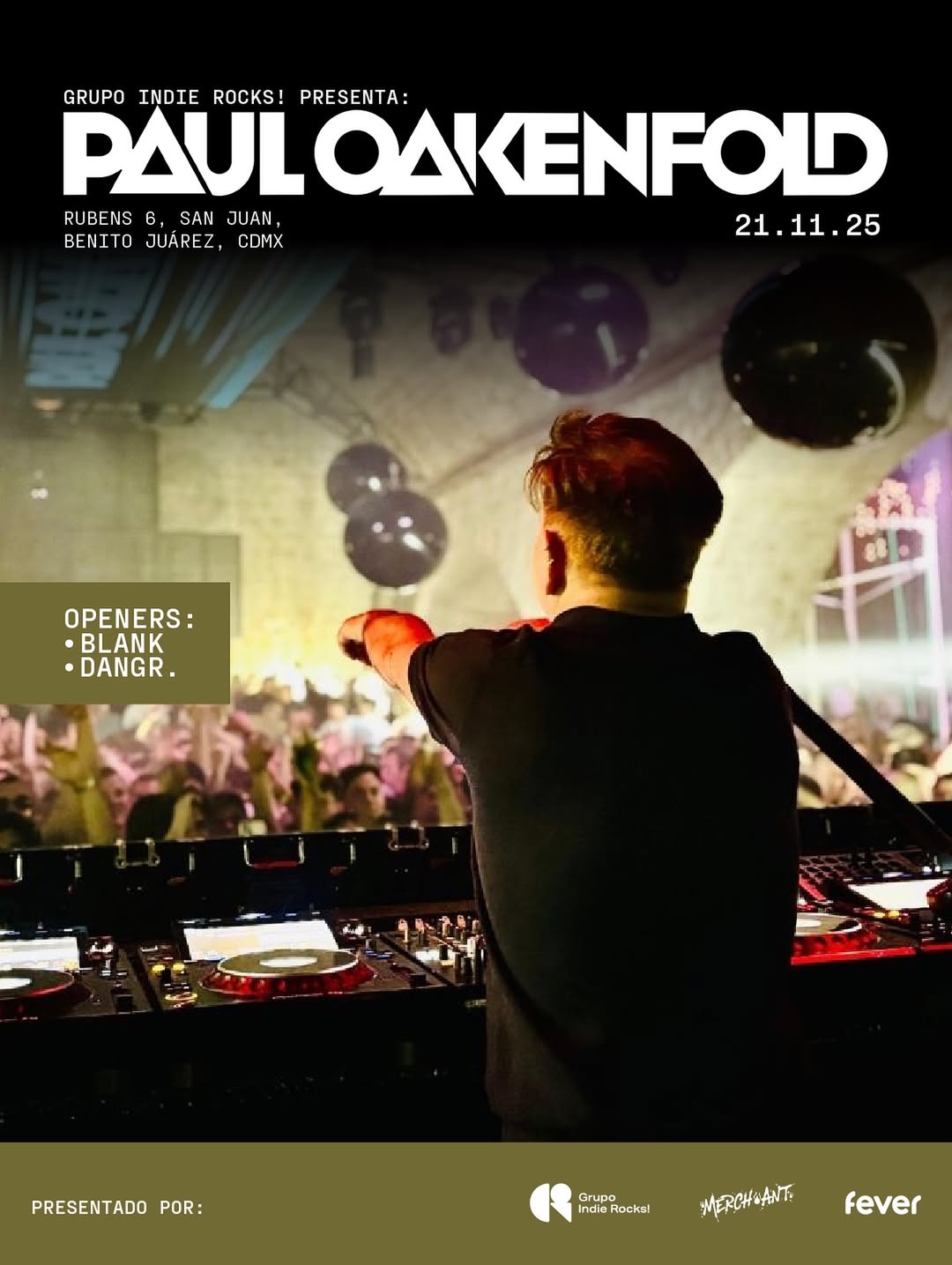 CAMBIO DE VENUE: Paul Oakenfold se presentará en la CDMX