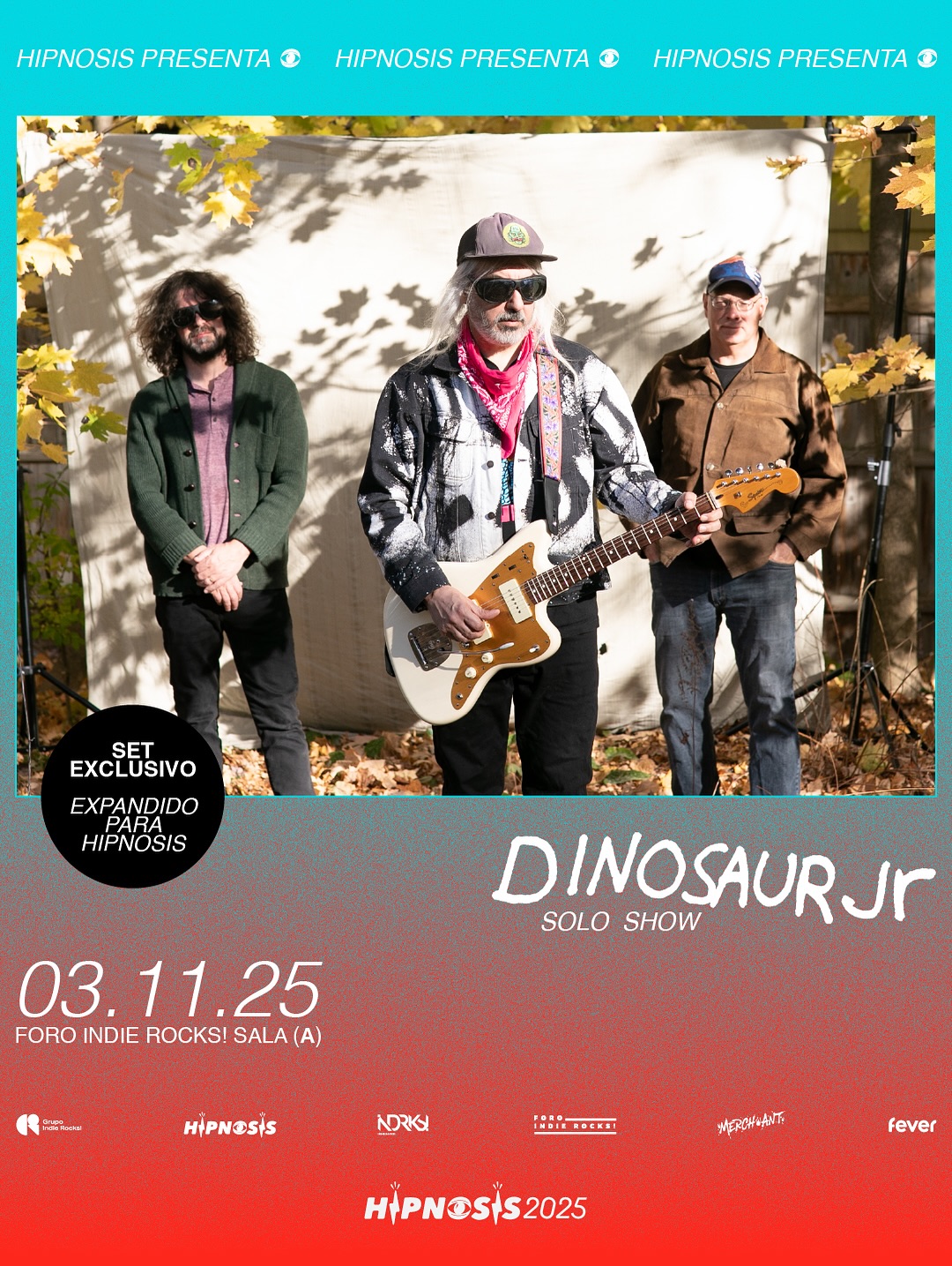 PRECIOS: Hipnosis presenta Dinosaur Jr. en el Foro Indie Rocks!