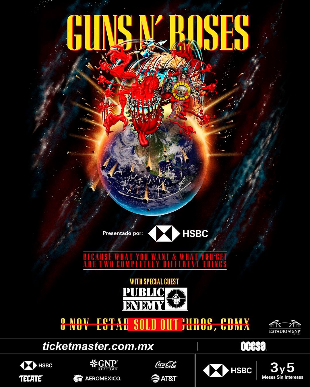 SOLD OUT: Guns N' Roses se presentará en el Estadio GNP Seguros