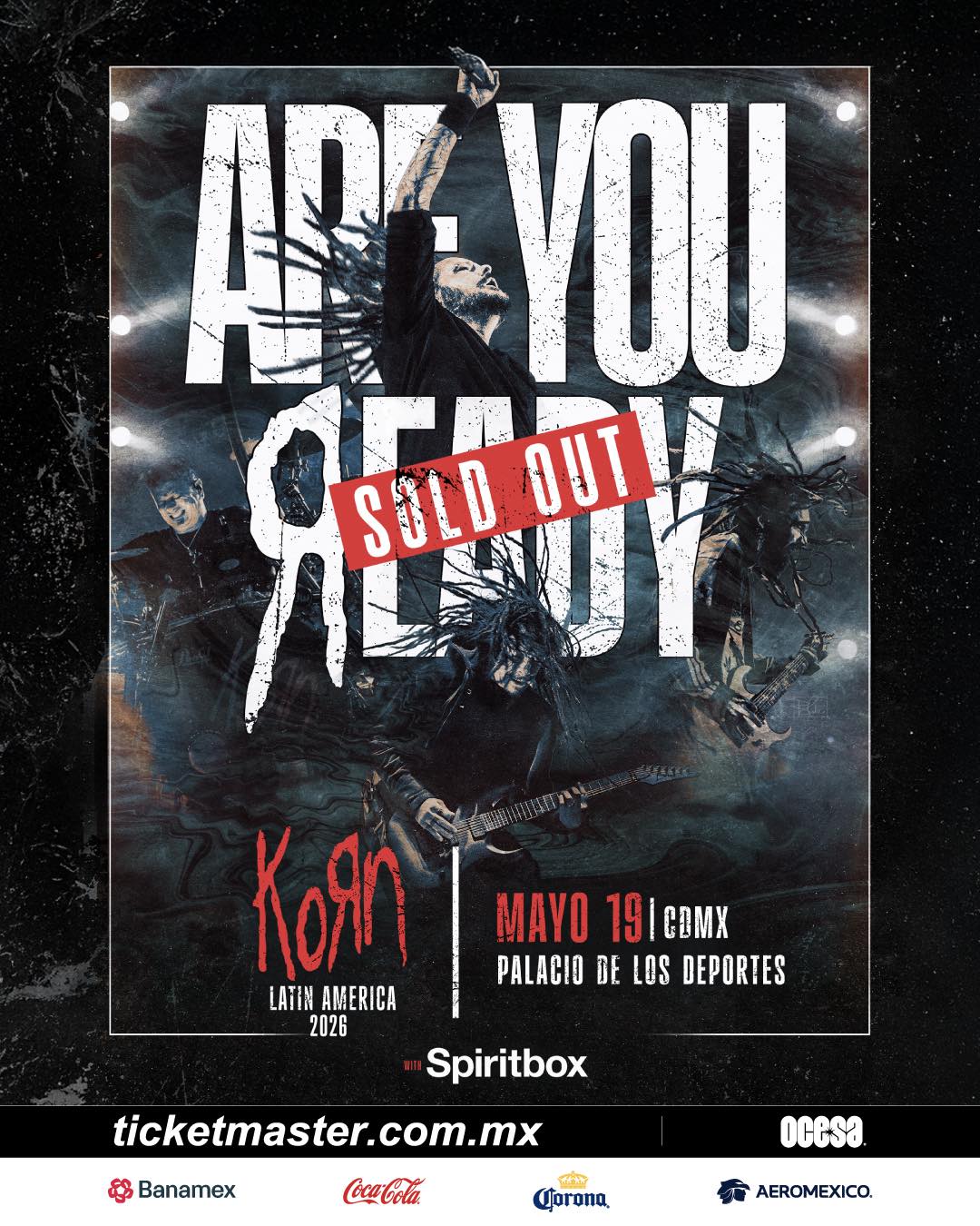 SOLD OUT: Korn se presentará en el Palacio de los Deportes