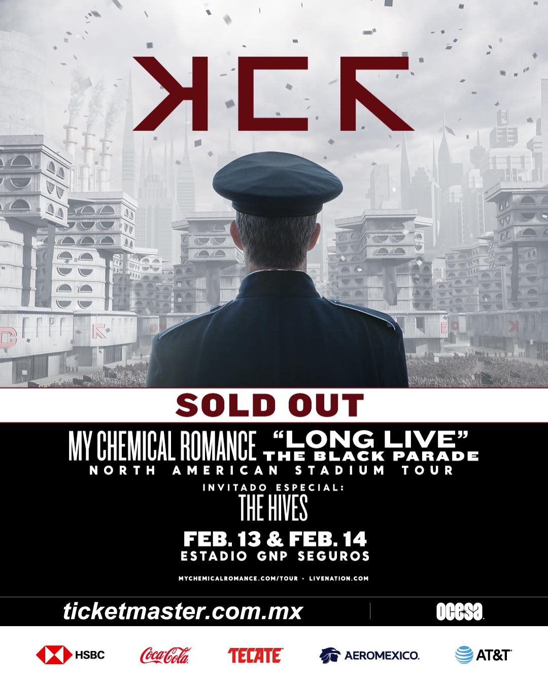 SOLD OUT: My Chemical Romance invadirá el Estadio GNP Seguros