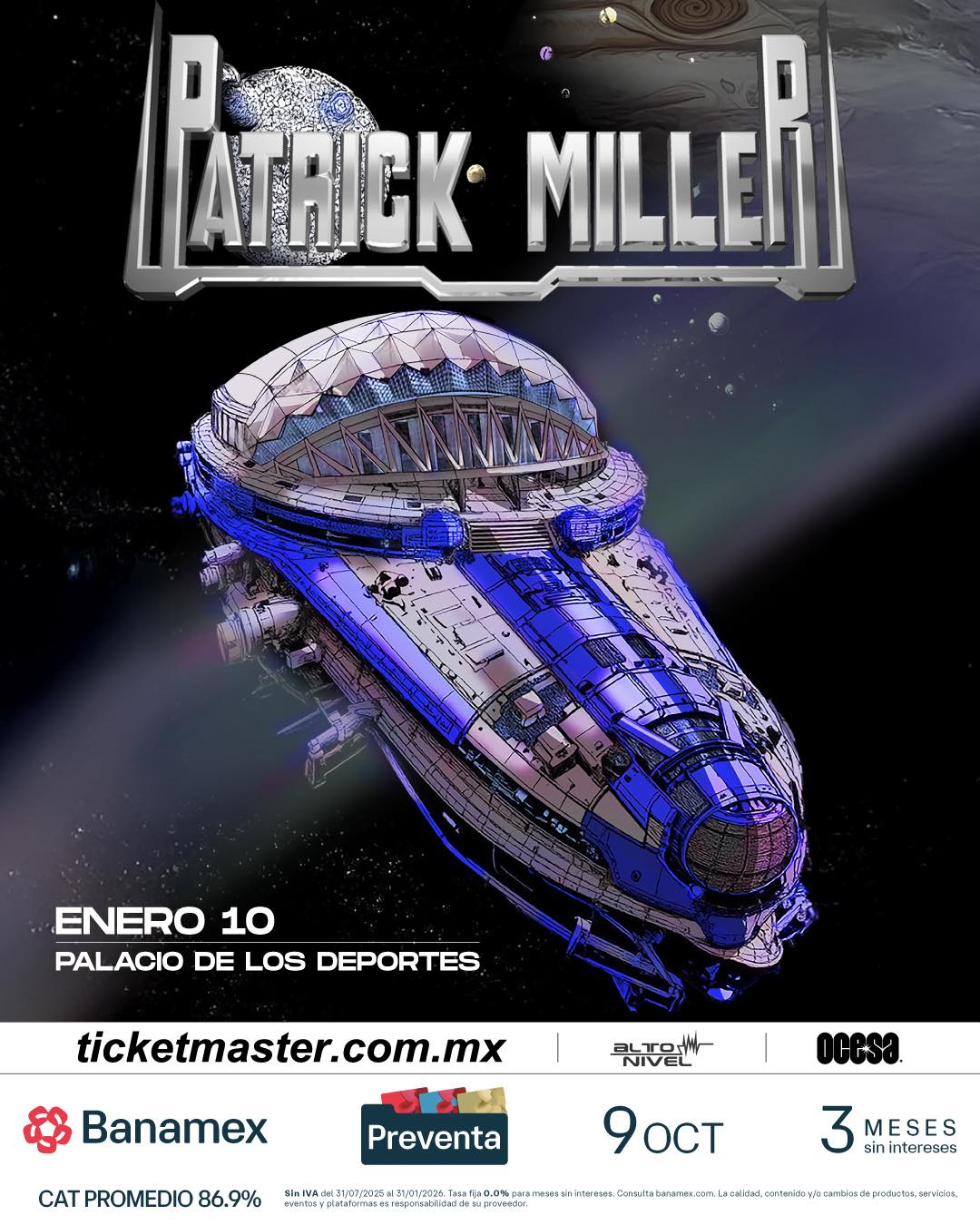 PRECIOS: Patrick Miller invadirá el Palacio de los Deportes