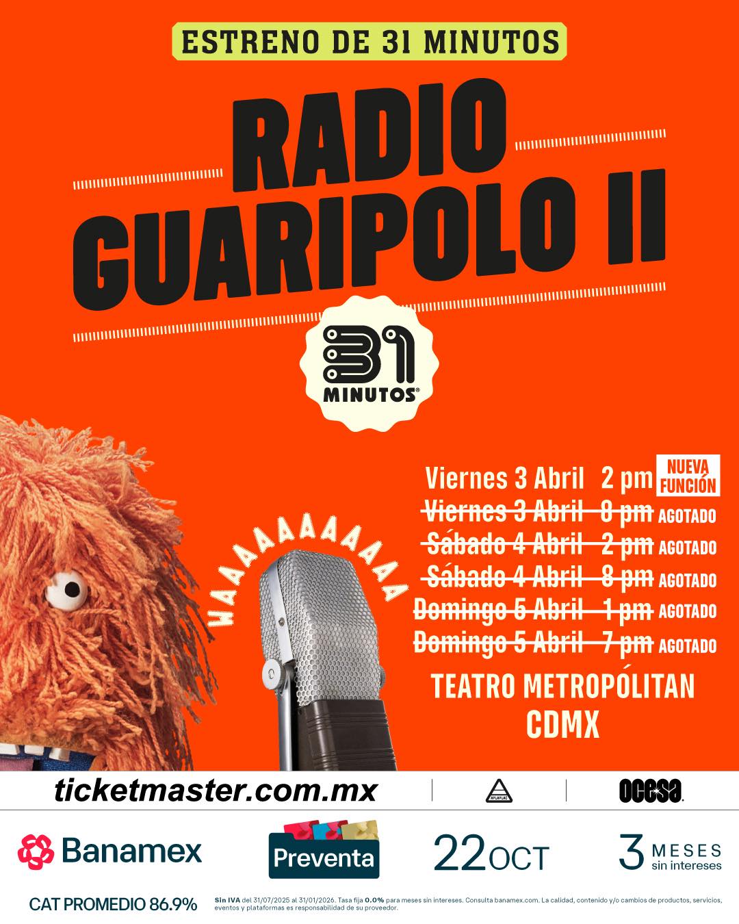 NUEVA FUNCIÓN: 31 minutos llevará 'Radio Guaripolo II' al Teatro Metropólitan