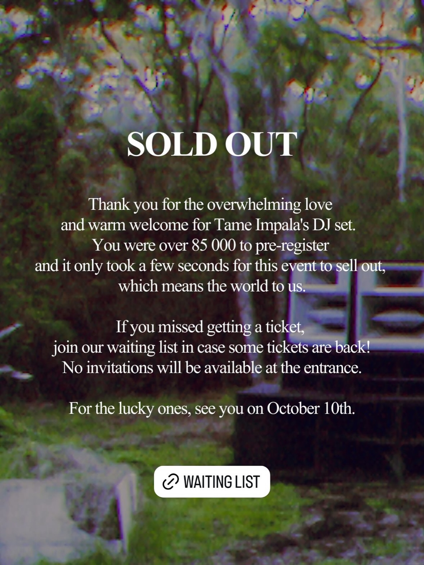 Tame impala sold out