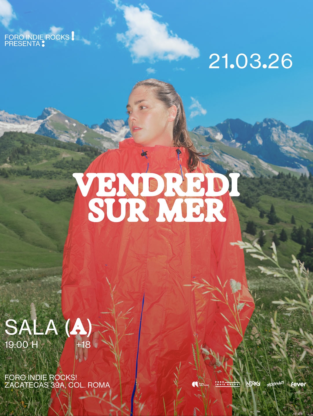 PRECIOS: Vendredi sur Mer se presentará en el Foro Indie Rocks!