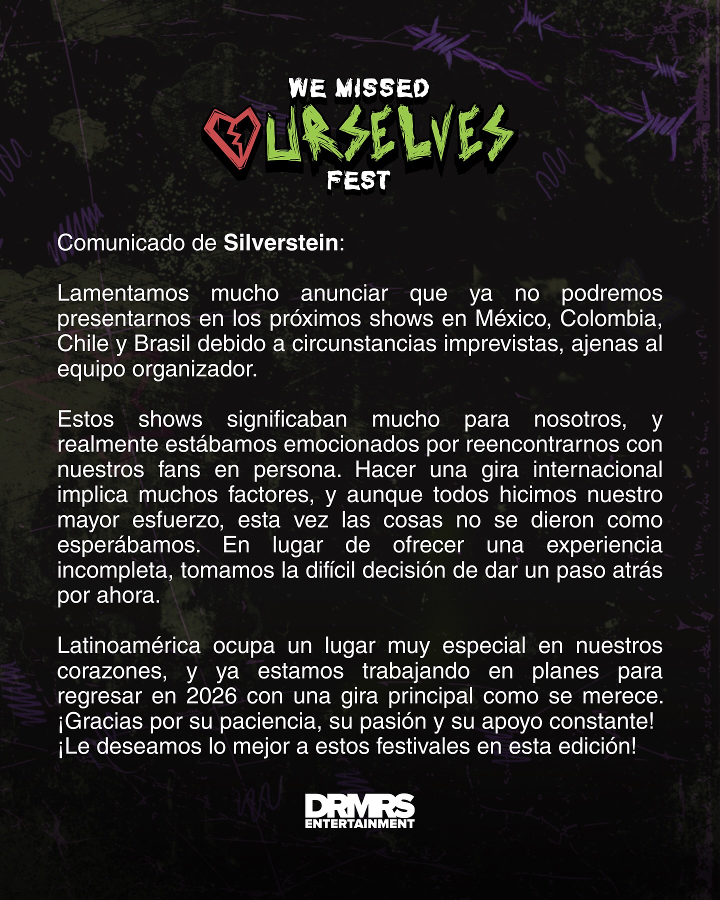 We missed comunicado silverstein