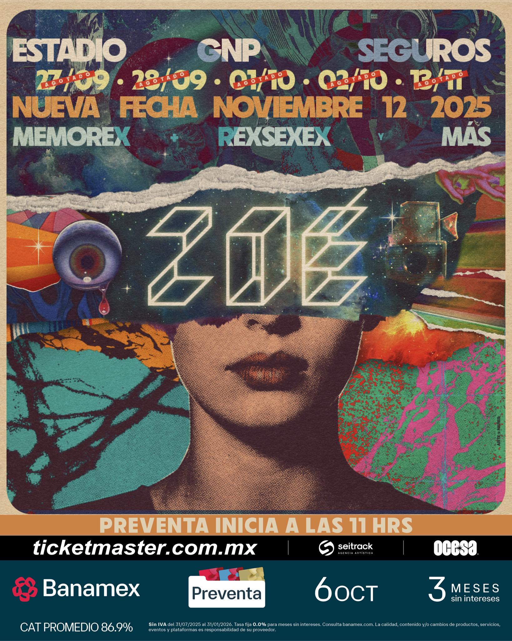 NUEVA FECHA: Zoé iluminará el Estadio GNP Seguros