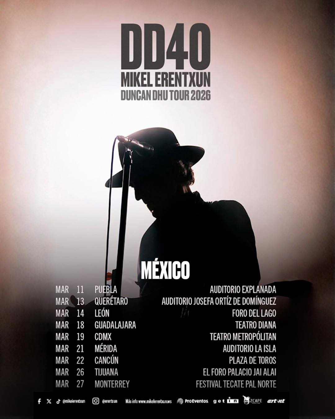 PRECIOS: Mikel Erentxun llegará al Teatro Metropólitan