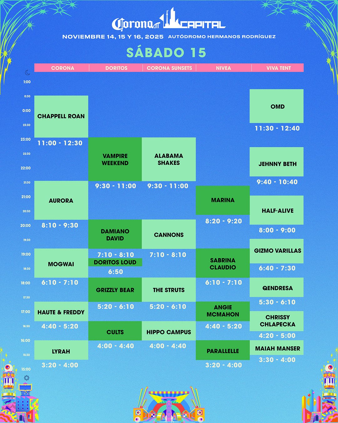Cc 2025 horarios sabado ok