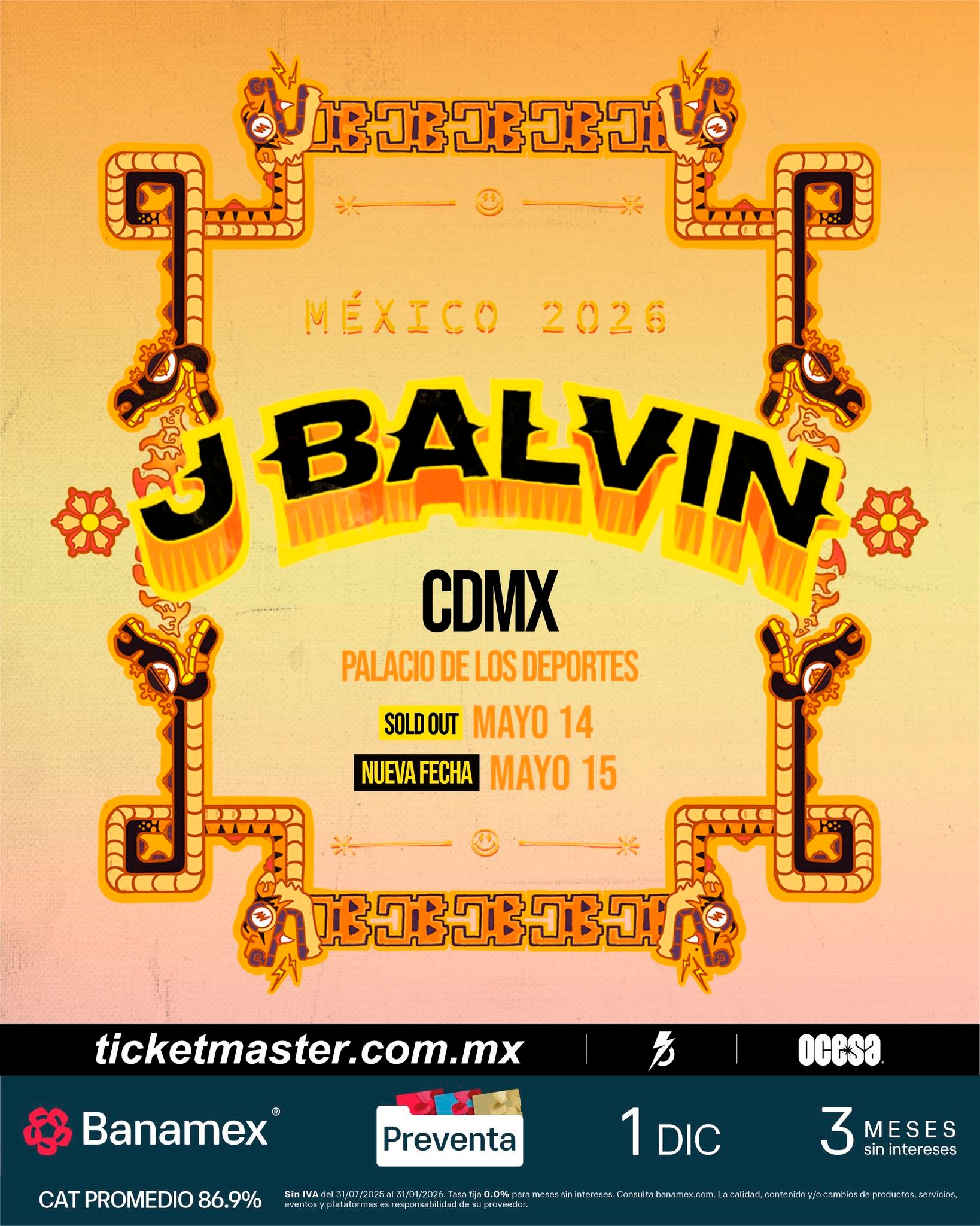 NUEVA FECHA: J Balvin se presentará en el Palacio de los Deportes