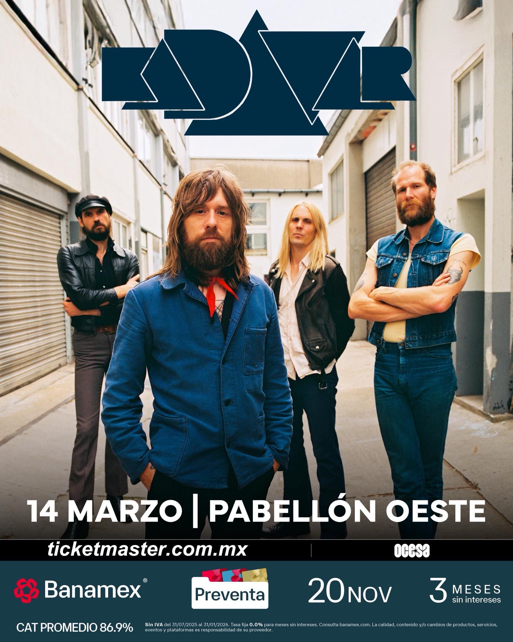 PRECIOS: Kadavar hará vibrar el Pabellón Oeste