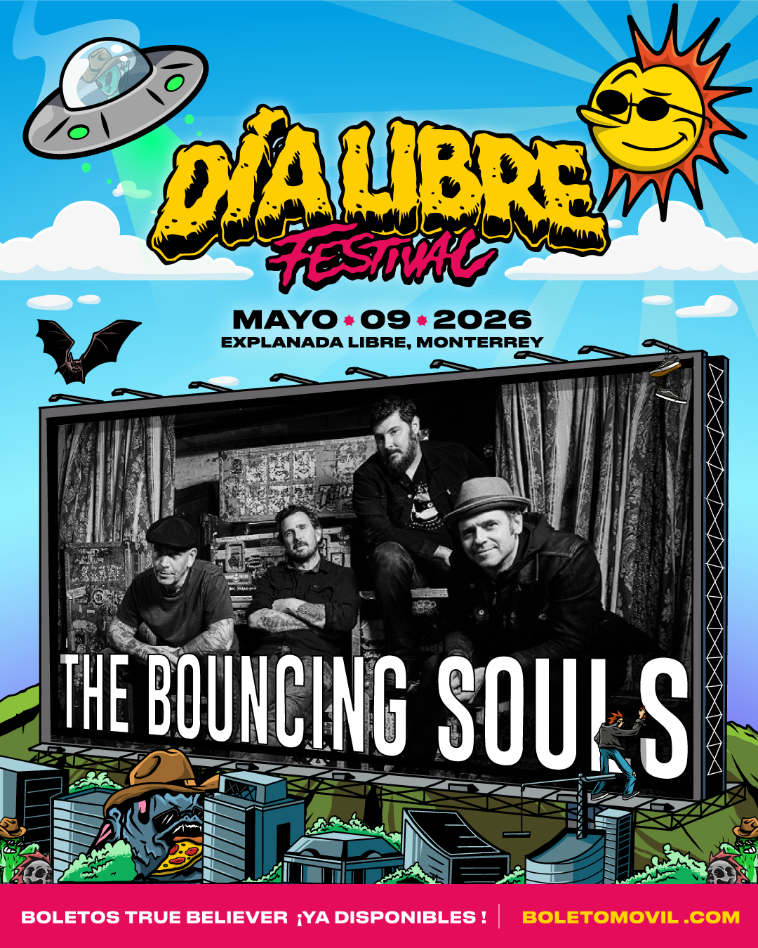 PRECIOS: The Bouncing Souls llegará al Día Libre Festival 2026