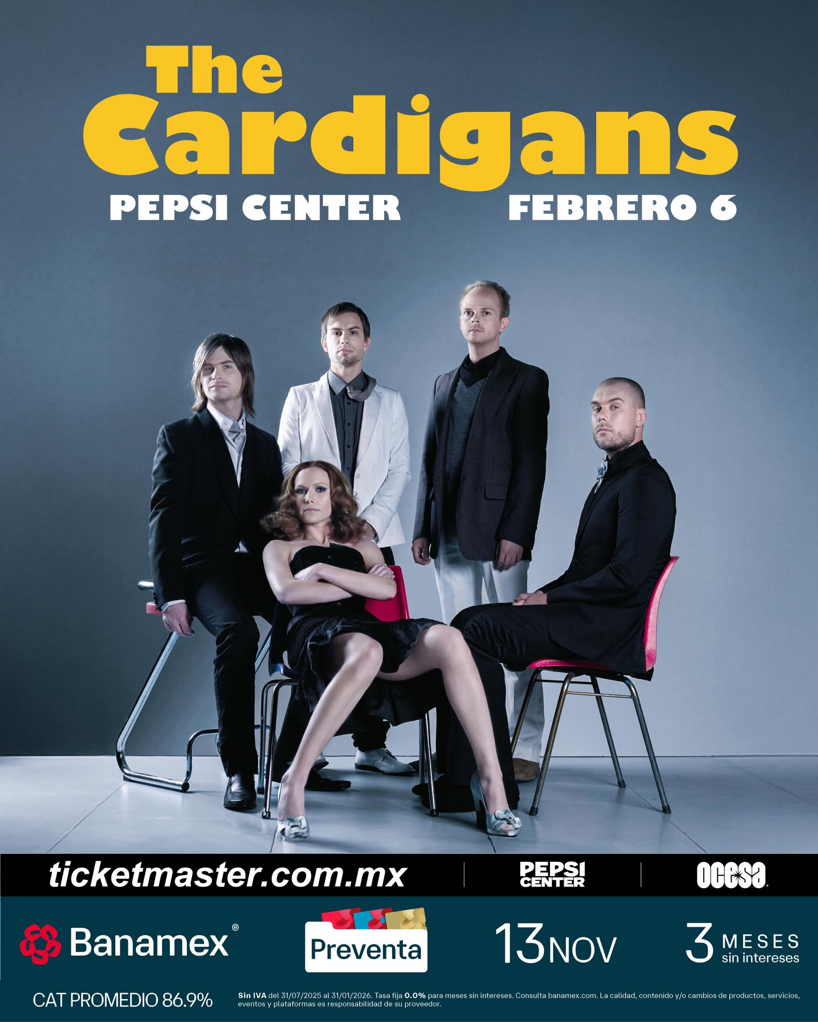 PRECIOS: The Cardigans se presentará en el Pepsi Center