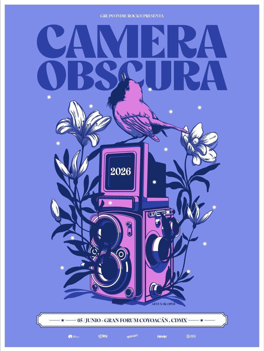 PRECIOS: Grupo Indie Rocks! presenta Camera Obscura en Gran Forum Coyoacán