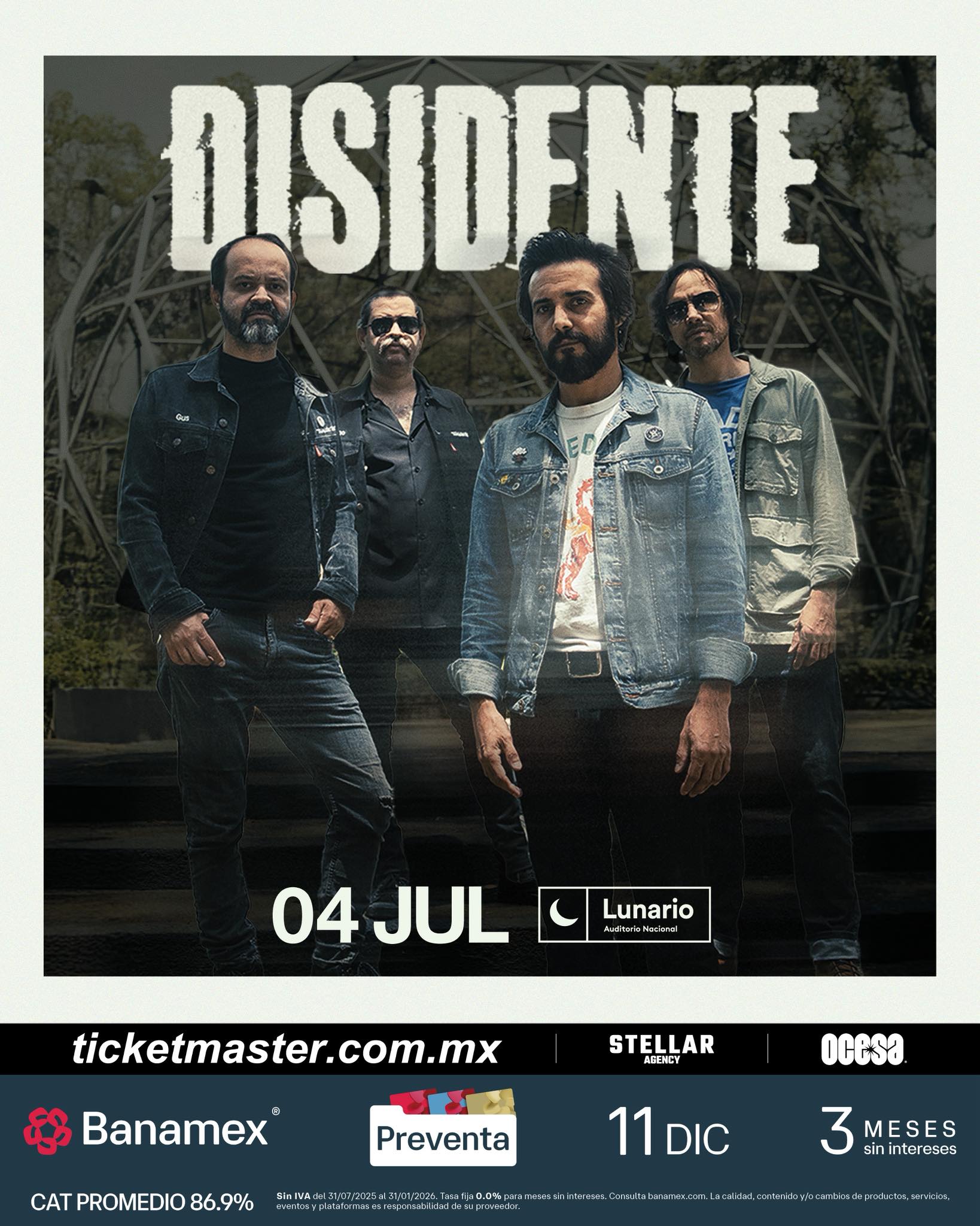 PRECIOS: Disidente invadirá el Lunario