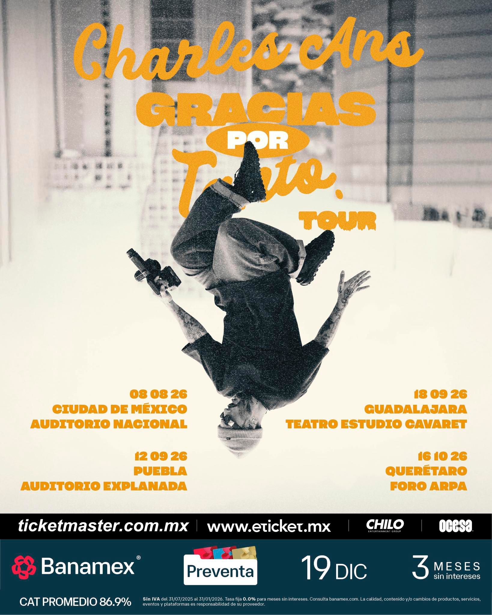 Charles Ans dará un show en el Auditorio Nacional