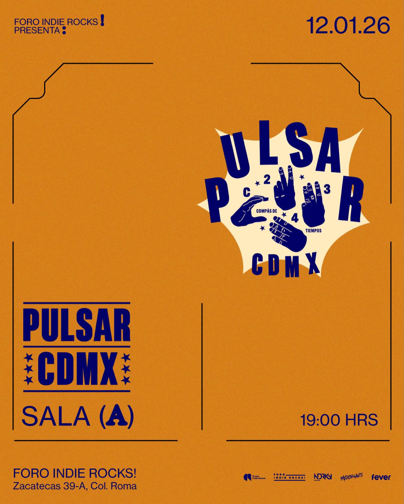 NUEVA FECHA: PULSAR CDMX en el Foro Indie Rocks!
