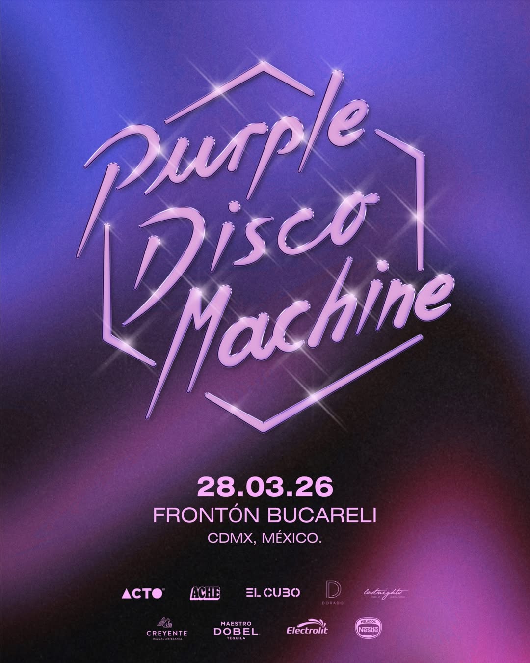 Purple disco mechine froton