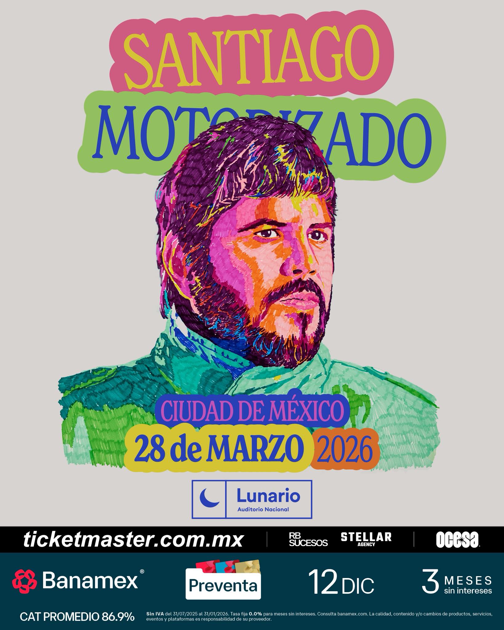 Santiago Motorizado se presentará en el Lunario