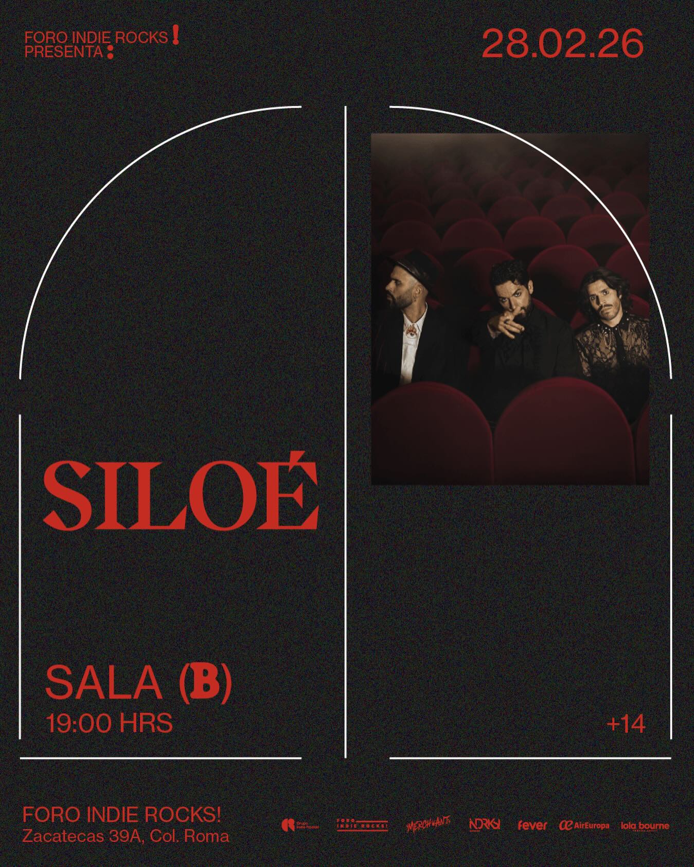 PRECIOS: Siloé se presentará en el Foro Indie Rocks!