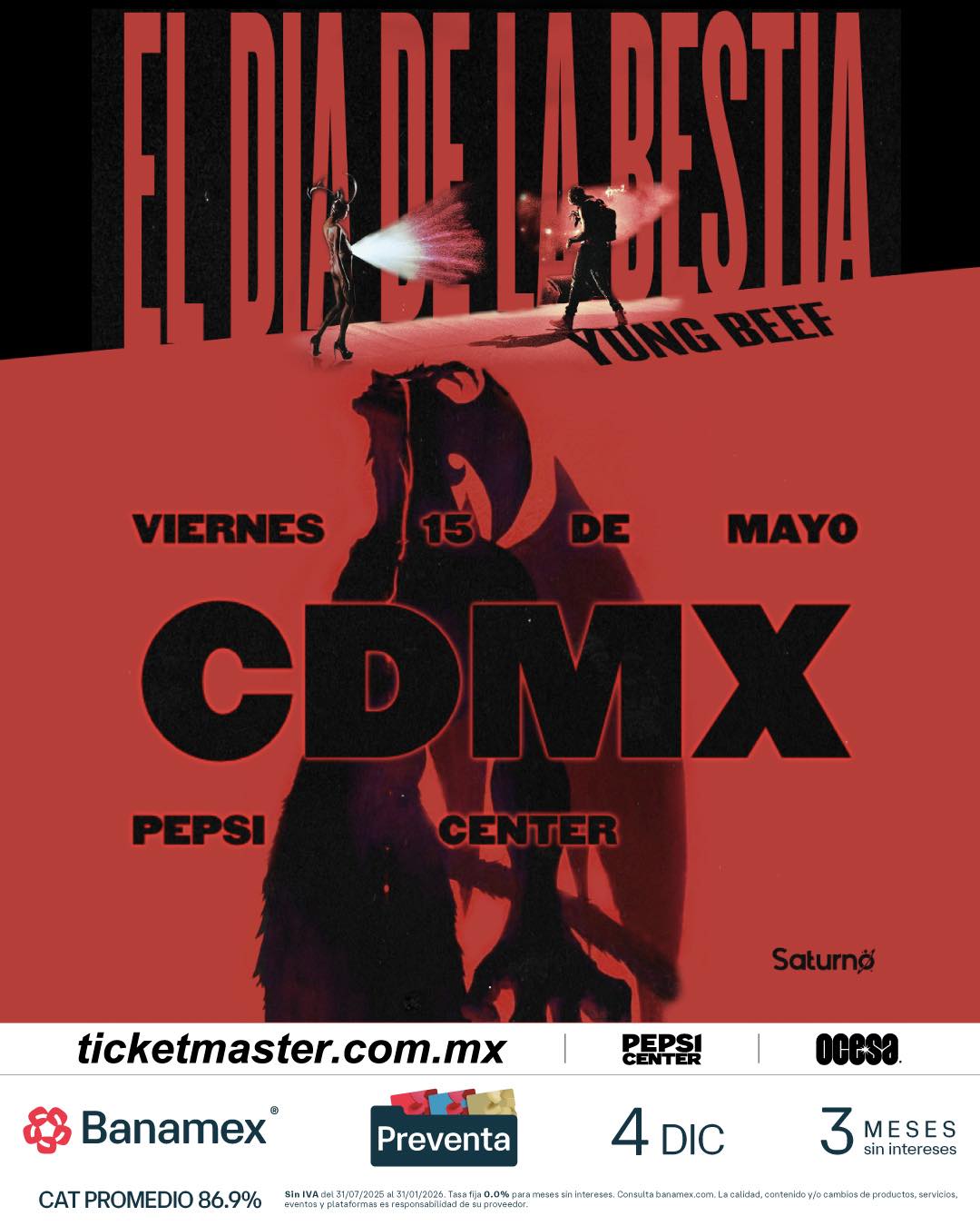 PRECIOS: Yung Beef se presentará en el Pepsi Center