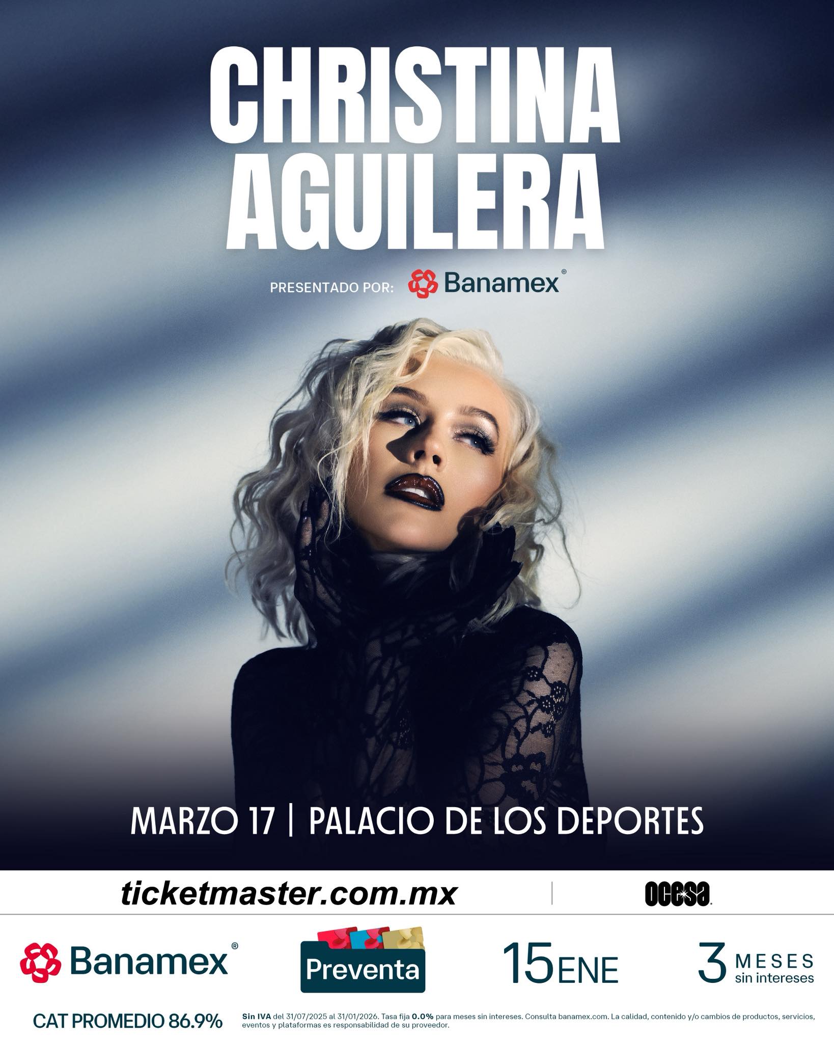 PRECIOS: Christina Aguilera llegará al Palacio de los Deportes