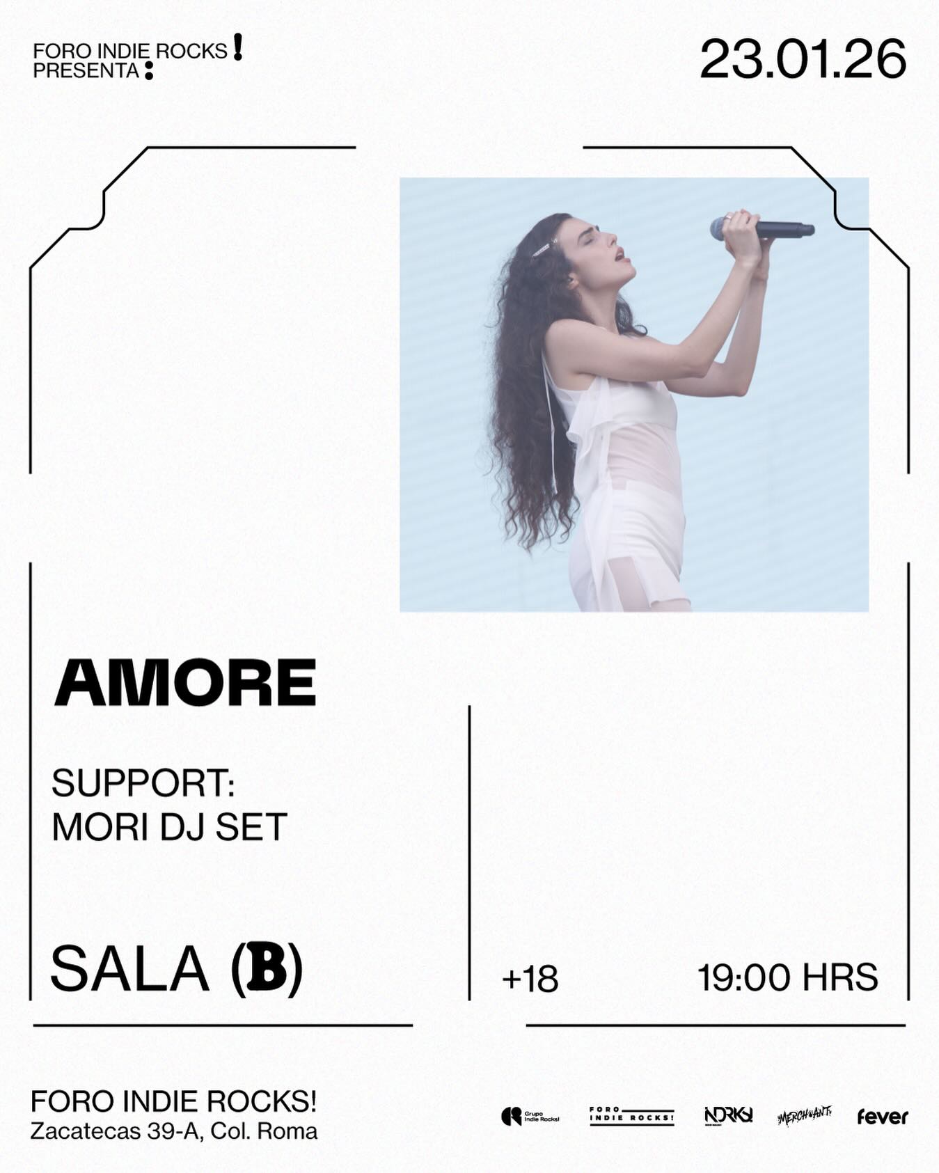 PRECIOS: AMORE se presentará en el Foro Indie Rocks!