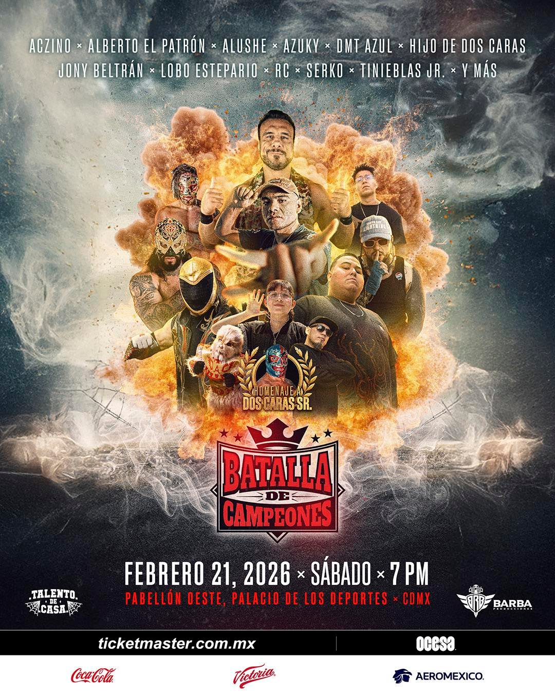 PRECIOS: Batalla de campeones 2026 anuncia lineup