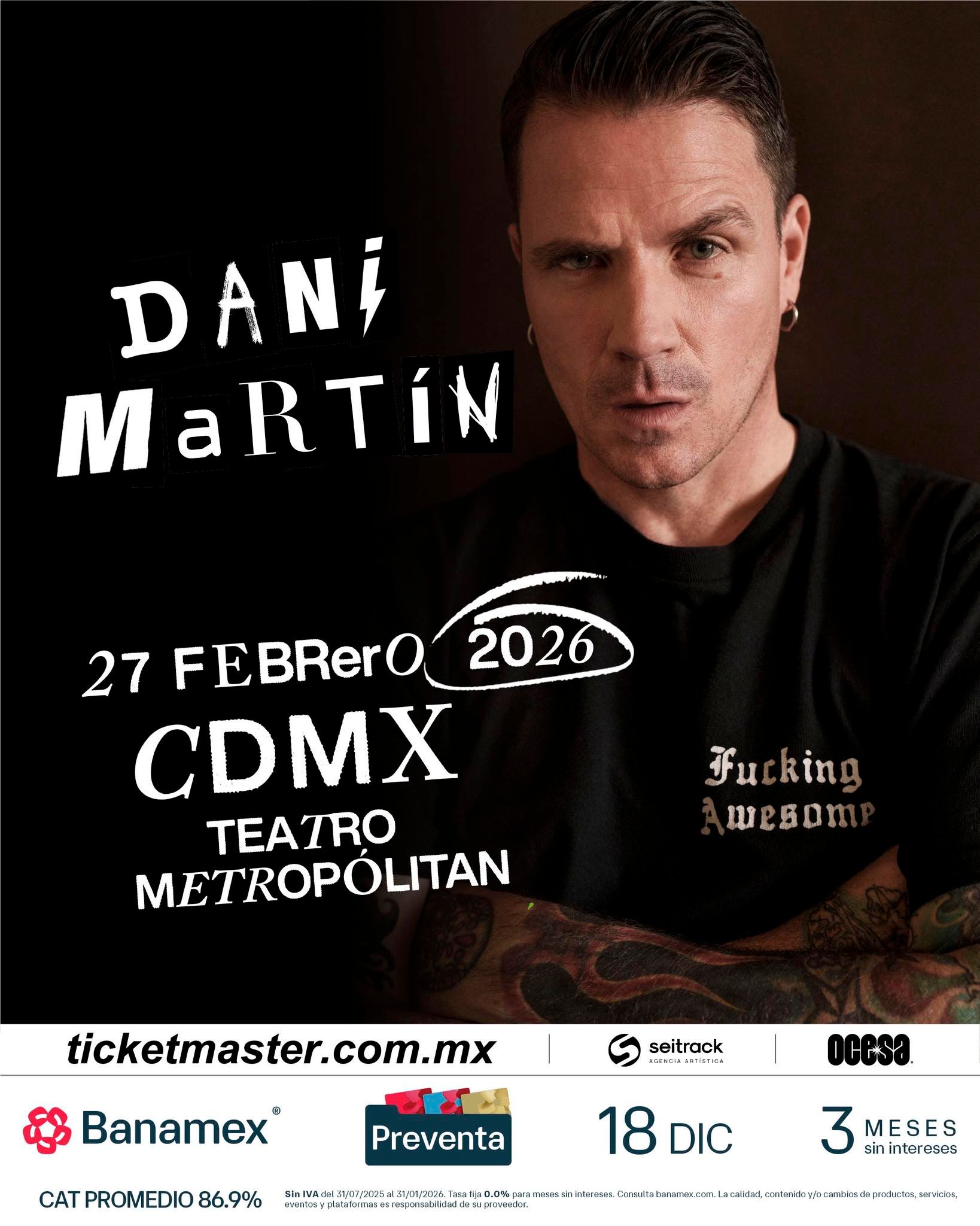 Dani martin teatro metropolitan