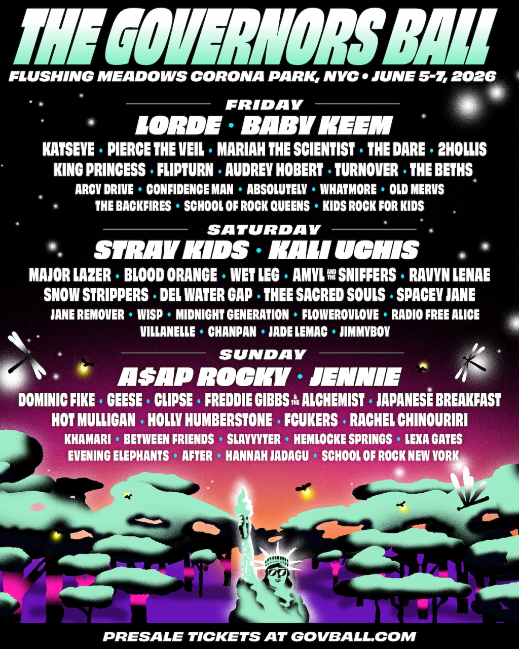 Governors Ball 2026 anuncia lineup