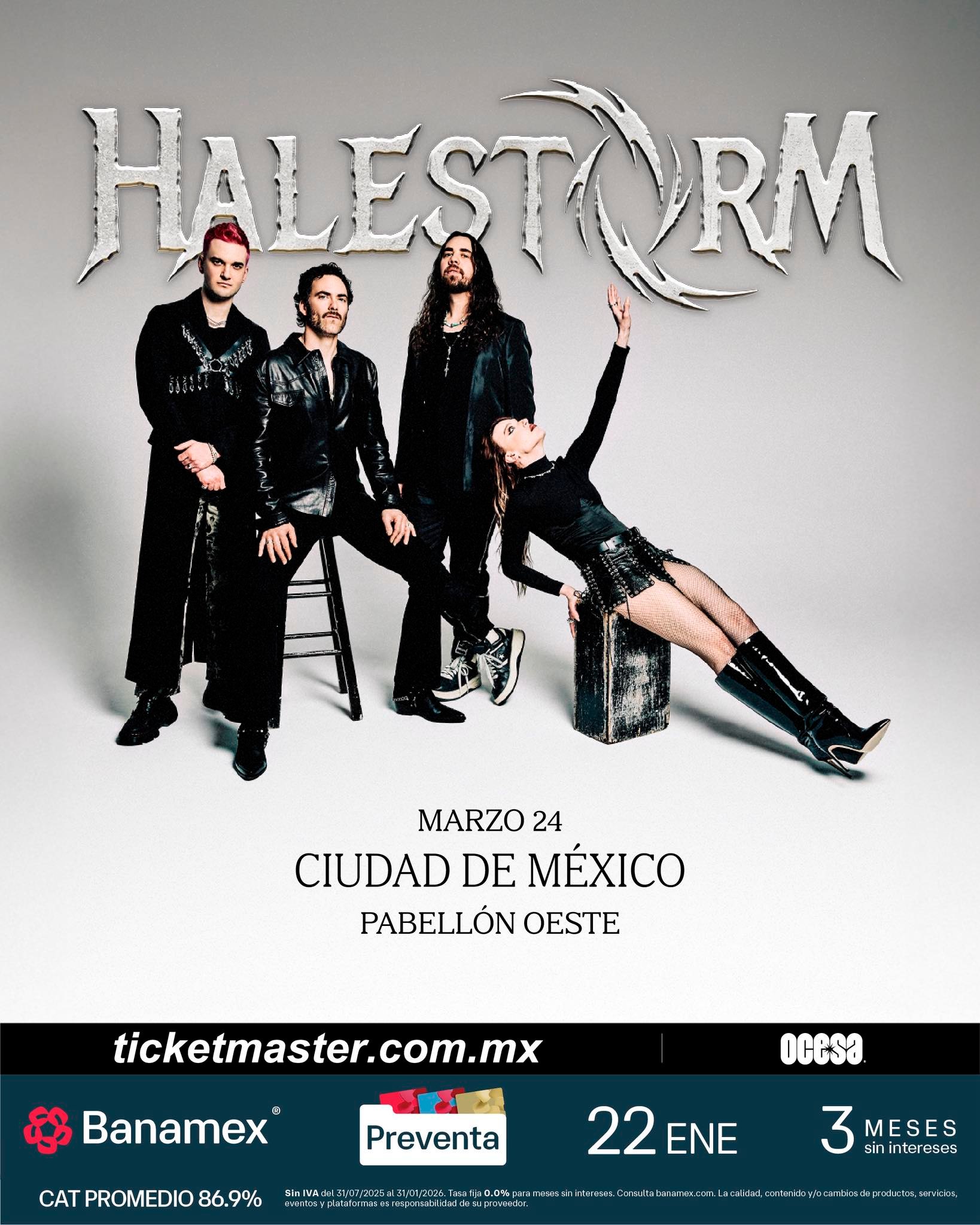 Halestorm llegará al Pabellón Oeste