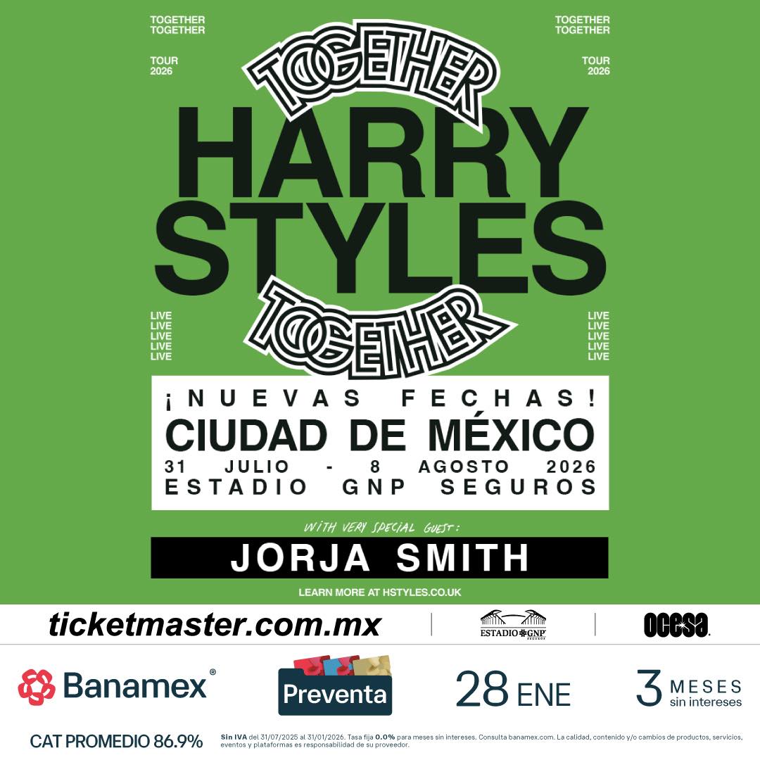 NUEVAS FECHAS: Harry Styles llegará al Estadio GNP Seguros