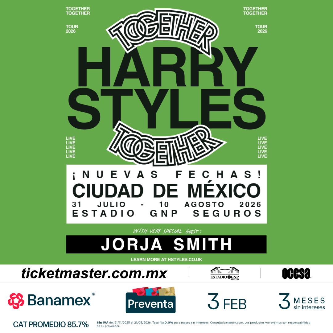 NUEVAS FECHAS: Harry Styles llegará al Estadio GNP Seguros