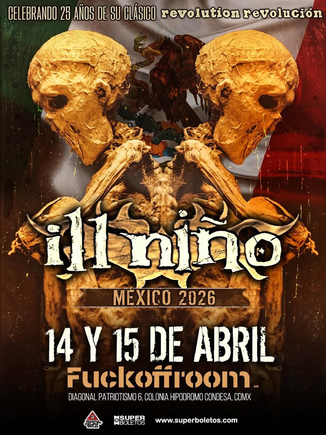 PRECIOS: Ill Niño hará vibrar el Fuck Off Room