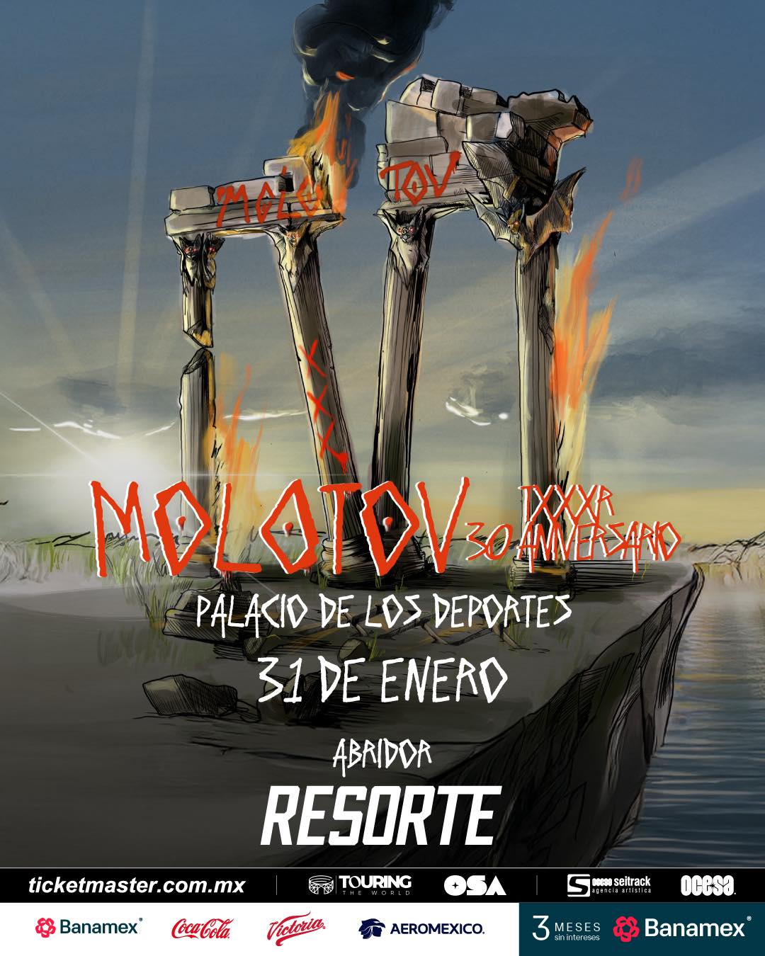 NUEVA FECHA: Molotov estallará el Palacio de los Deportes