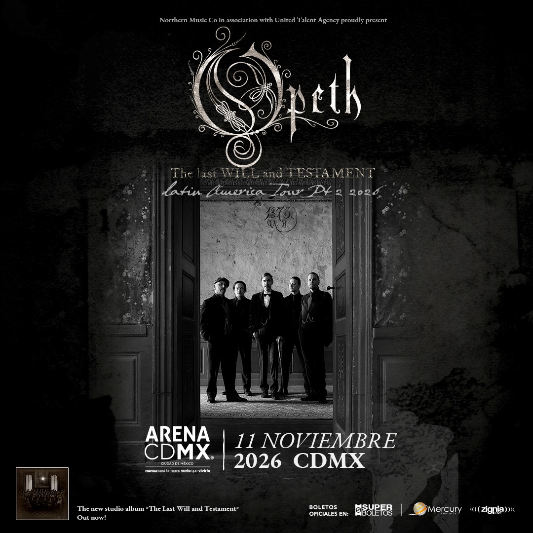 PRECIOS: Opeth llegará a la Arena CDMX
