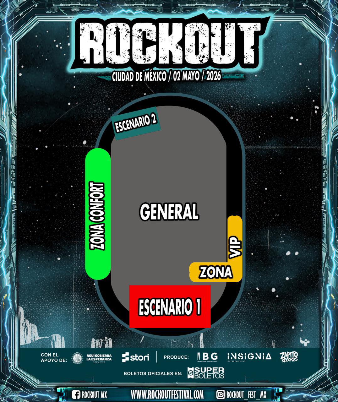 Rockout mapa