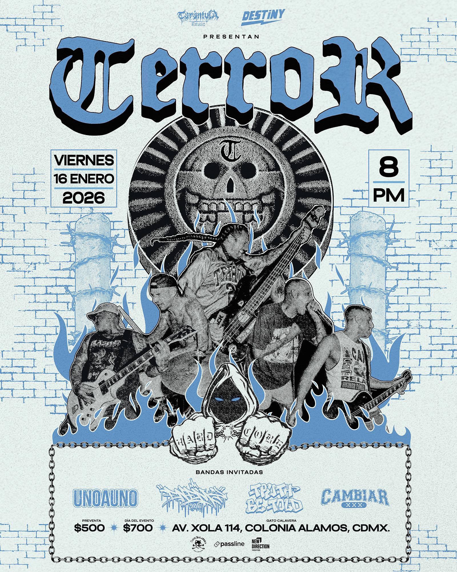 Terror gato calavera