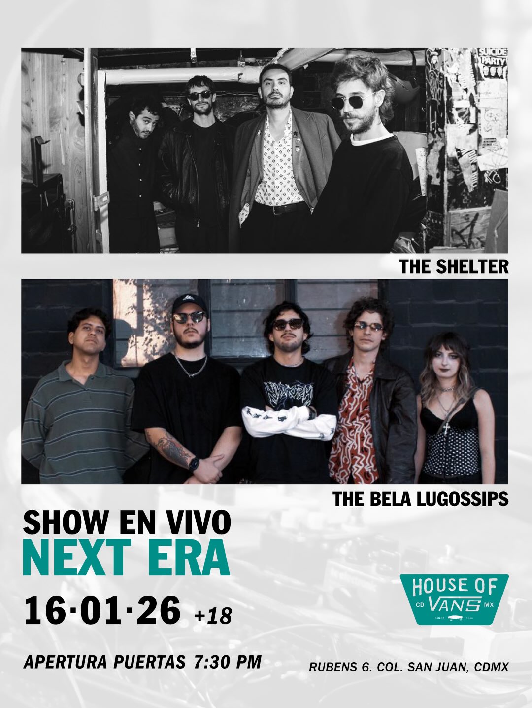 The Shelter y The Bela Lugossips en House of Vans