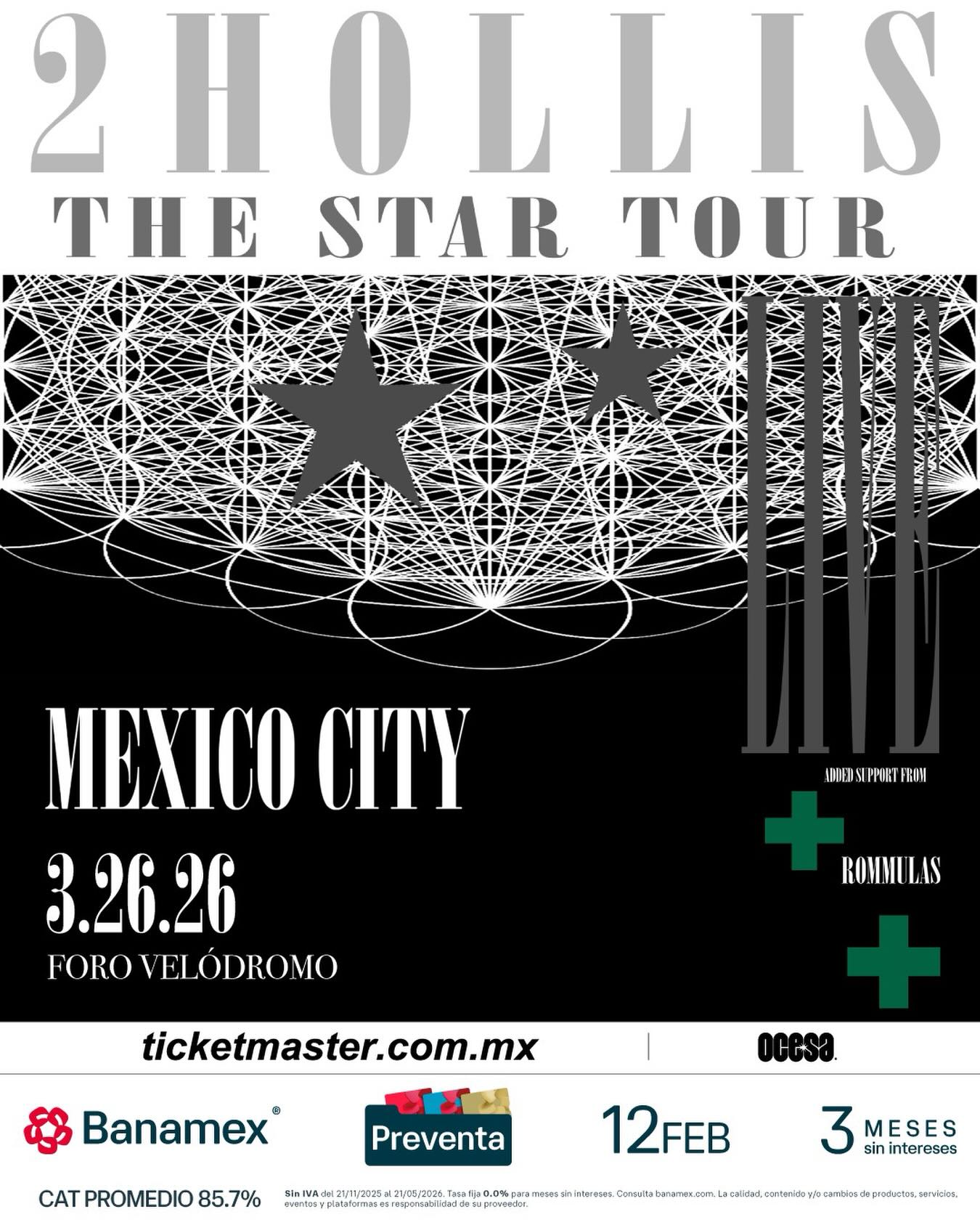 PRECIOS: 2hollis llegará al Foro Velódromo