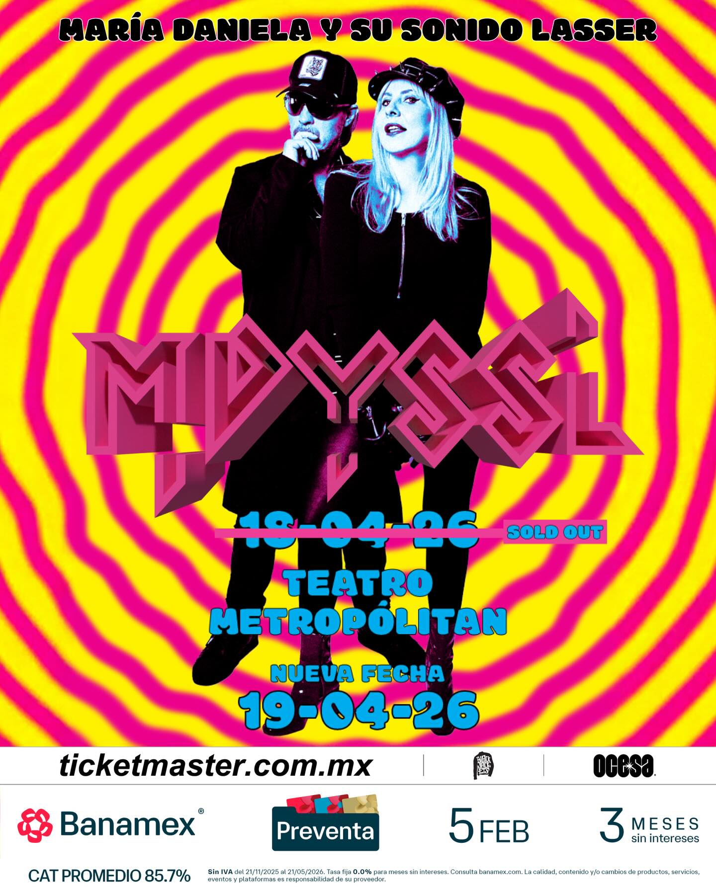 NUEVA FECHA: María Daniela y Su Sonido Lasser en el Teatro Metropólitan