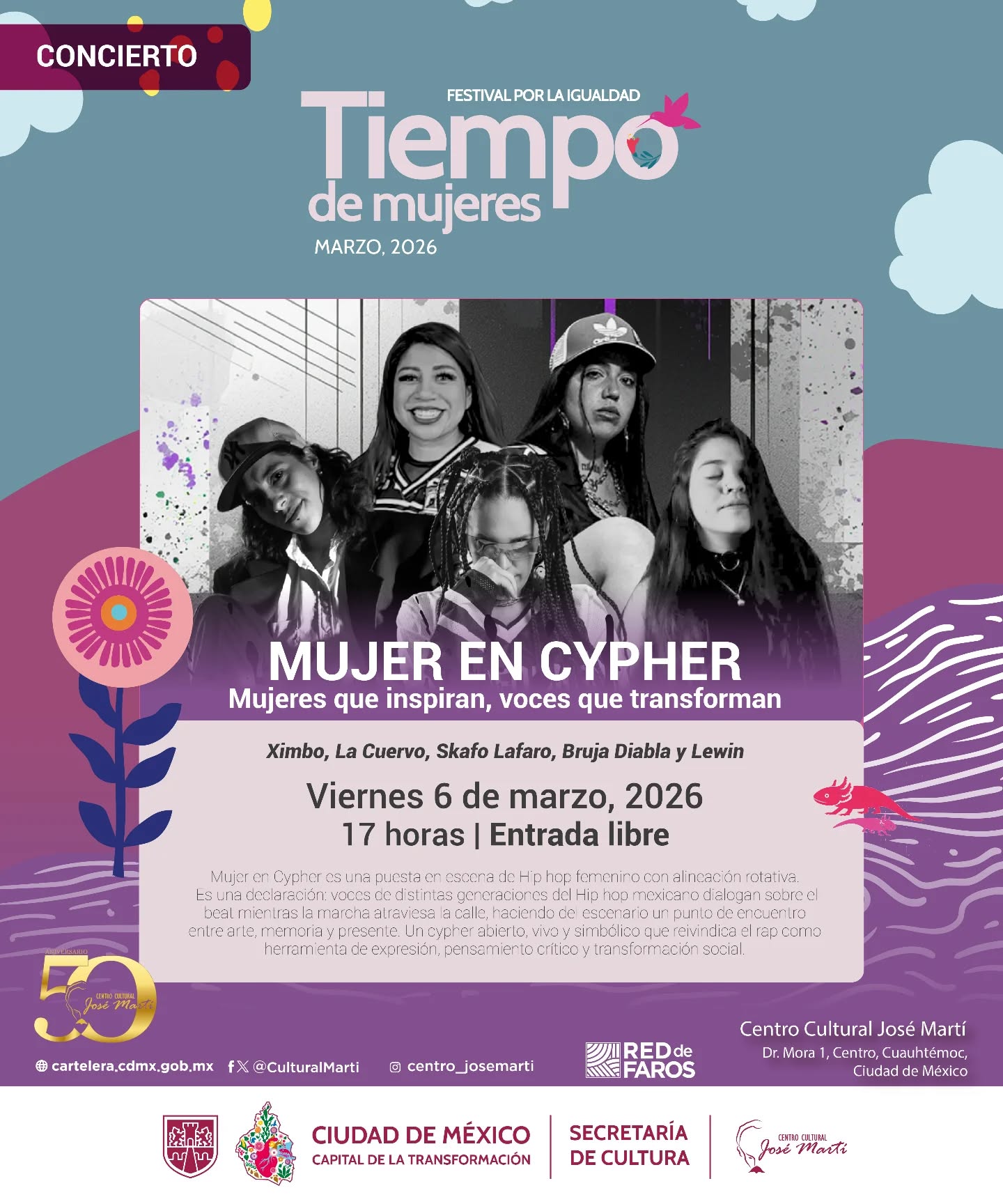 Mujer en cypher marzo