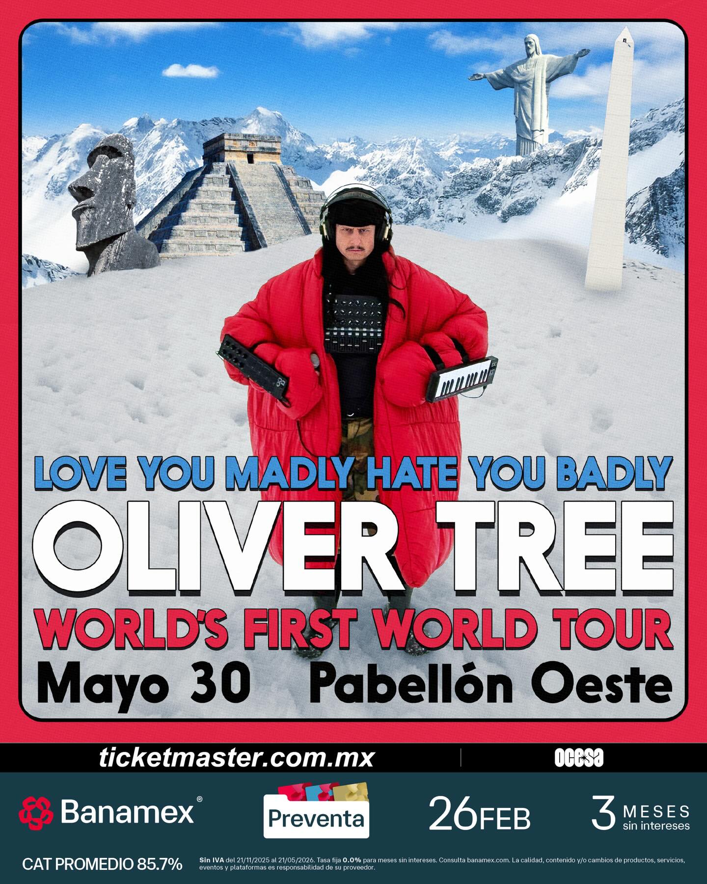 Oliver Tree llegará al Pabellón Oeste