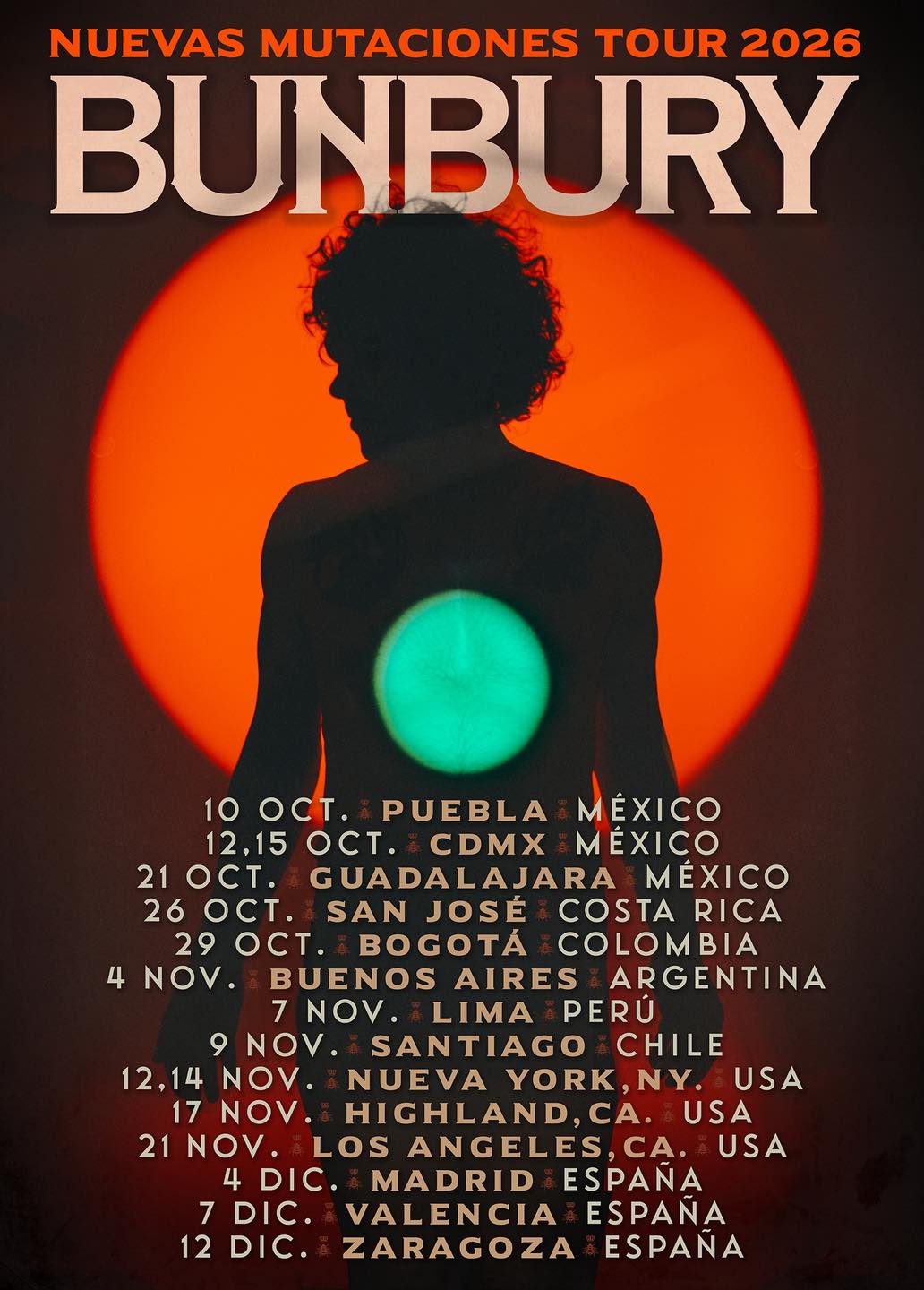 Bunbury regresará a la CDMX