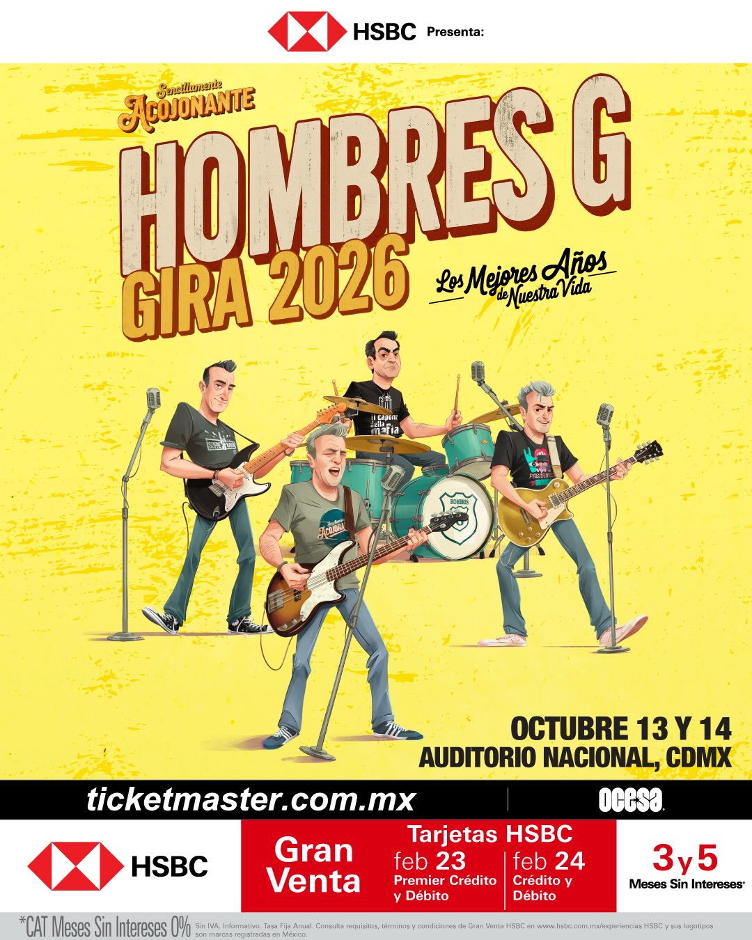 Hombres G llegará al Auditorio Nacional